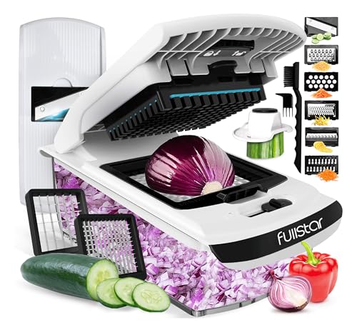 Image of Fullstar The Original Pro Chopper - Vegetable Chopper and Spiralizer, Food Chopper with Container, Fruit Slicer, Kitchen Gadgets & Gifts, Home Essentials (8 in 1, White)