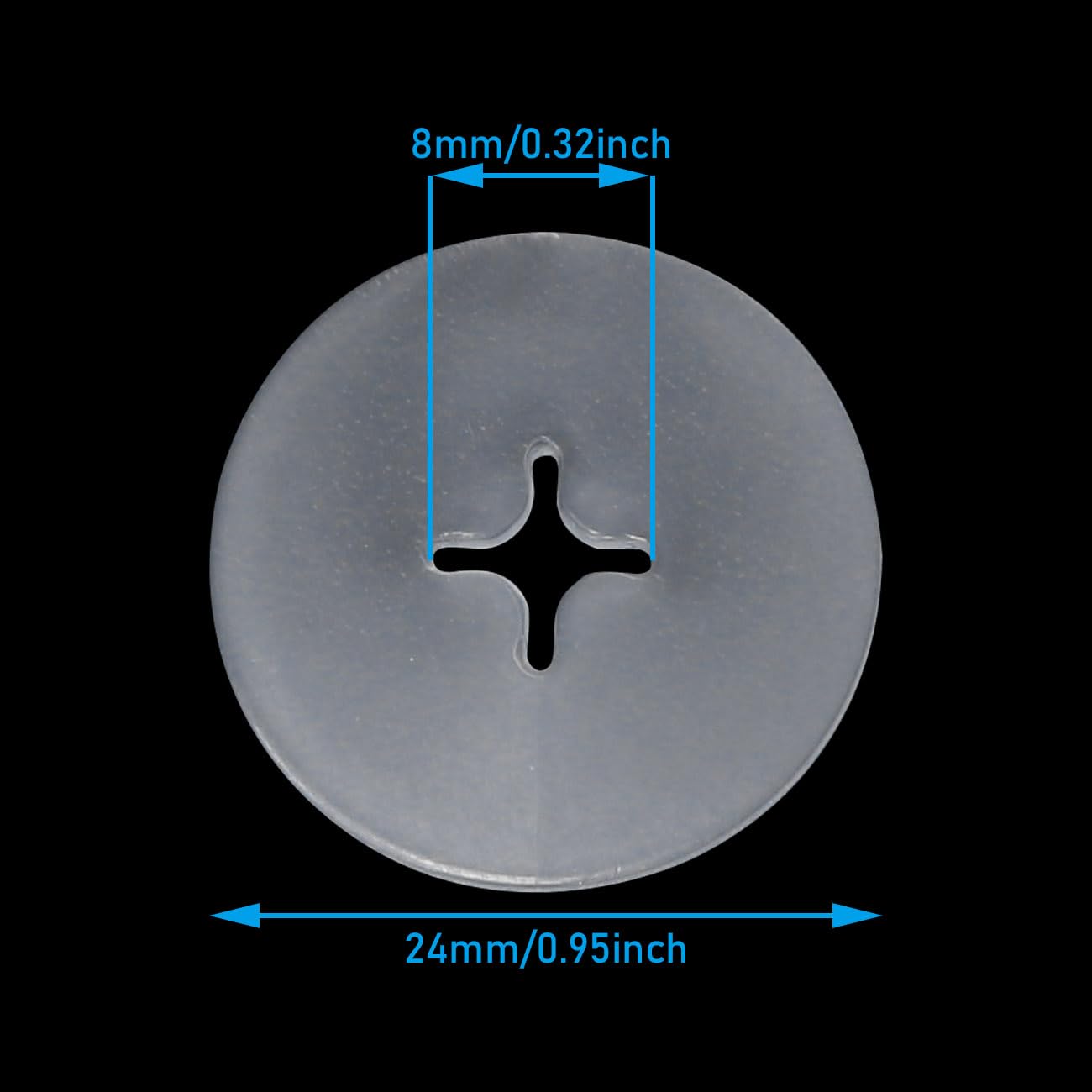 WHYHKJ 100PCS Pegboard Hooks Wall Plugs Plastic Display Hook Stopper Oval Transparent Airplane Hole Non-Slip Flat Stopper Nylon Inventory Control Clip Merchandise Hook Display