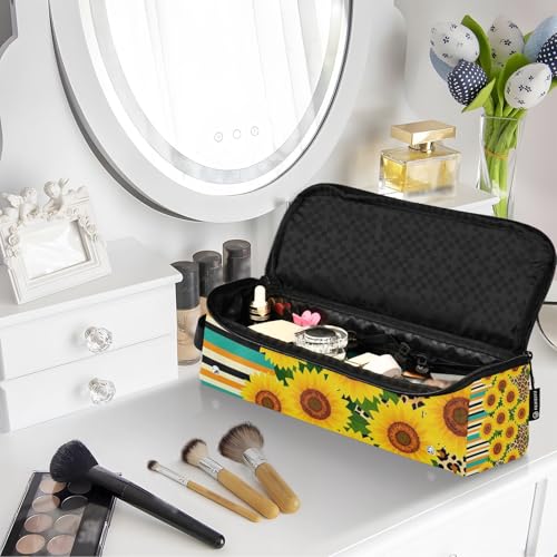 Bolsa de viaje para herramientas de cabello con almohadilla resistente al calor, organizador portátil para planchas, rizadores y estilizadores miniatura 7