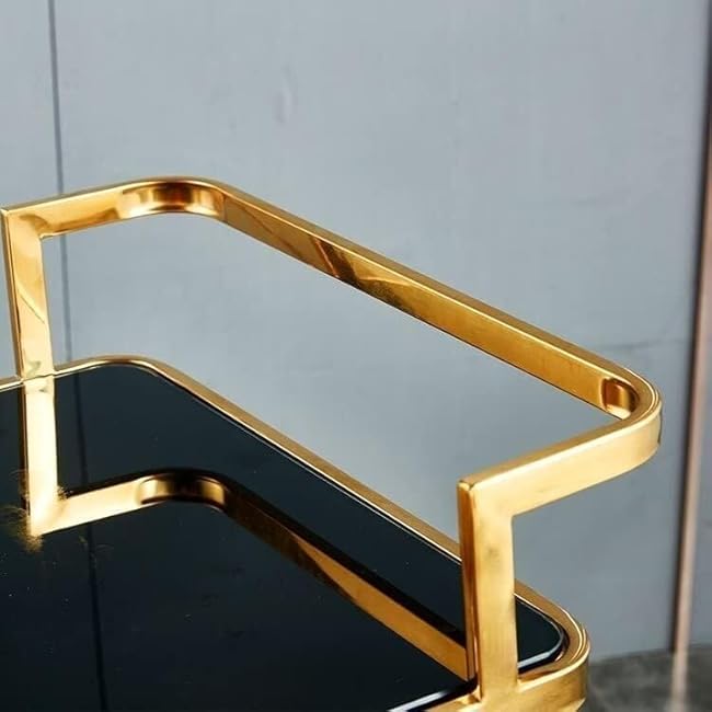 Storage Cart for Variety Applications 3-Tier Kitchen Storage Cart Stainless Steel Storage Trolley Bedroom Tea Cart Home Dining Side Cart Rolling Cart Bathroom Kitchen(D-65 * 45 * 80Cm)-Hnc29ZQy