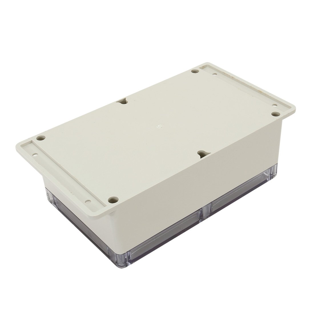 ABS Plastic Junction Box, Dustproof Weatherproof IP65 Electrical Box - Universal Project Enclosure Pale Pale Grey, with PC Transparent/Clear Cover and Fixed Ear 9.1"x5.9"x3.4"(230x150x87mm)