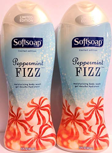 Softsoap Moisturizing Body Wash - Limited Edition - Peppermint Fizz - Net Wt. 15 FL OZ (443 mL) Per Bottle - Pack of 2 Bottles