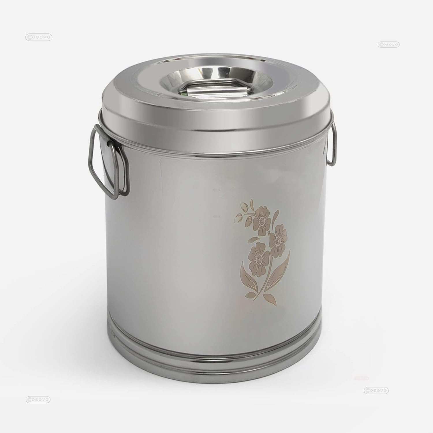 COSOVO Stainless Steel Container | Kothi For Storage | Storage Box Drum | Rice Storage Container 20 Kg | Kitchen Rice Flour Atta Big Container Dabba With Handle (10-25 Kg), Blue-Violet (B09JBX6QJ6) Amazon Price History, Amazon Price Tracker