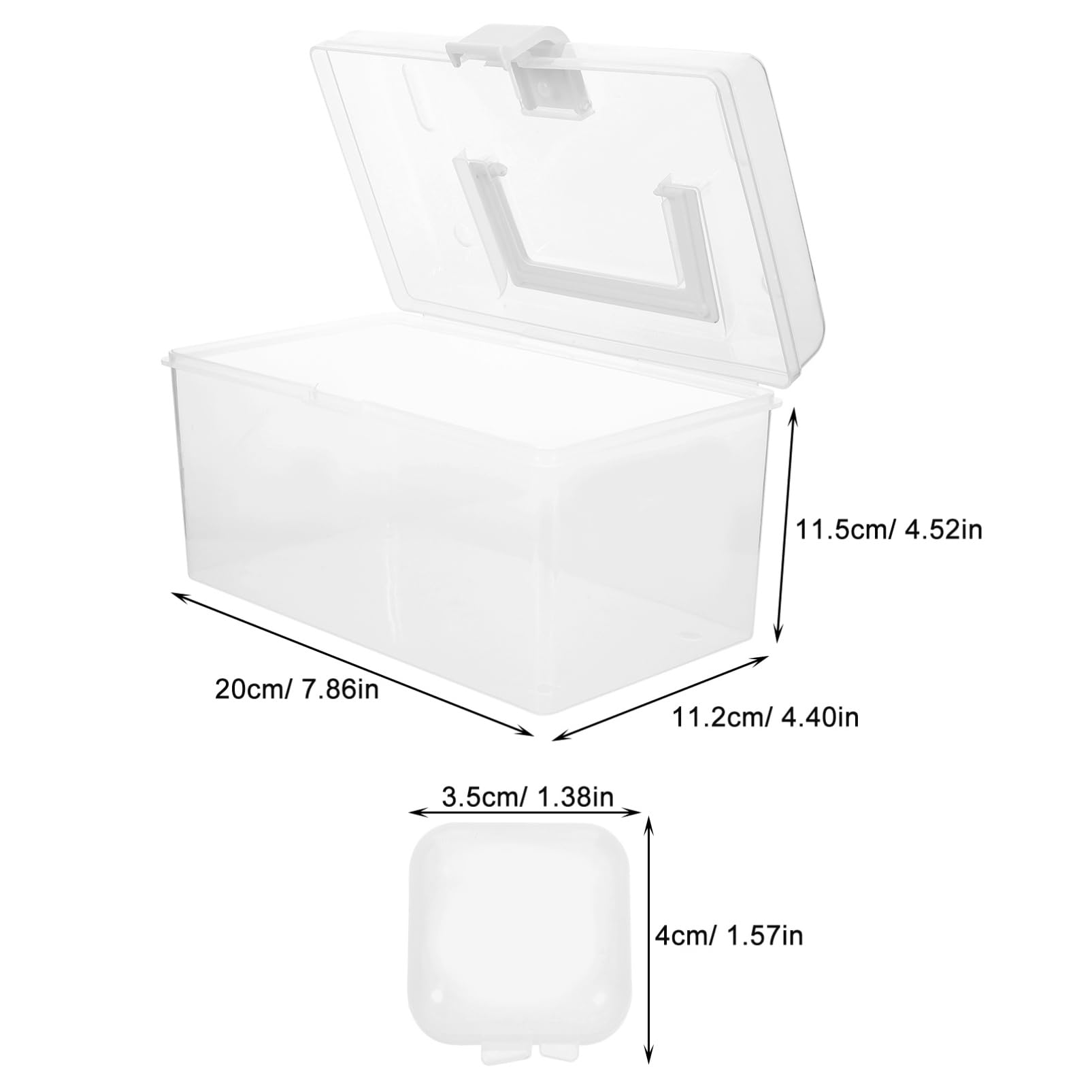 3juegos Organizador De Joyería Transparente Mini De Caja De Almacenamiento De Accesorios De Caja Para Pendientes y Resistente y Práctica