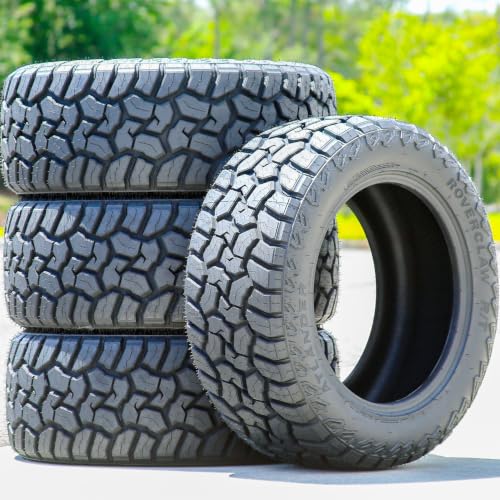 Set of 4 (FOUR) Atlander Roverclaw R/T All-Terrain Mud Off-Road Light Truck Radial Tires-35X12.50R20LT 35X12.50X20 35X12.50-20 121Q Load Range E LRE 10-Ply RBL Raised Black Letters