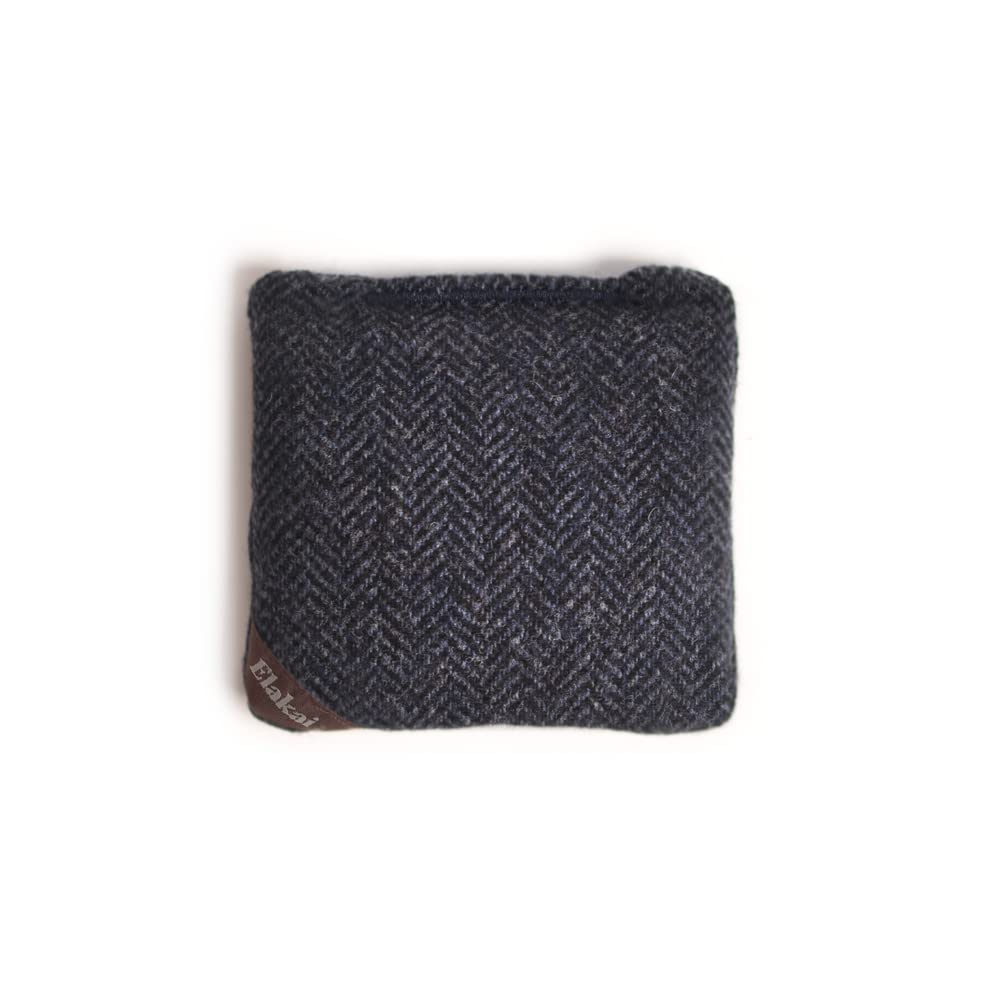 Elakai Cornhole Bags All Weather Single Sided Herringbone Travel Size and Weight Set of 4 Midnight Navy 4 in x 4 in