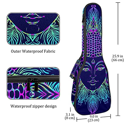 Housse pour ukulélé motif mandala de femme – Pour concert soprano ténor – 58,4 cm – Épaisseur : 10 mm – Sangles… - Les Beatles, Paul McCartney, John Lennon, RIngo Starr, George Harrison Housse pour ukulélé motif mandala de femme - Pour concert soprano ténor - 58,4 cm - Épaisseur : 10 mm - Sangles… – Image 5
