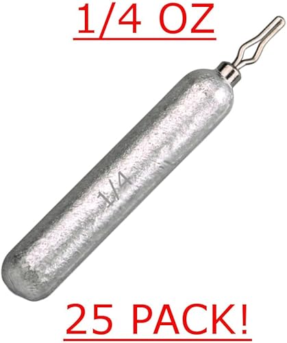 Miniatura 2 de Reaction Tackle Pesos de tiro de caída - Plomos para pesca de tiro de caída de agua salada y agua dulce - Forma de lápiz delgado - Plomos de pesca