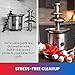 Total Chef 3 Tier Chocolate Fountain Machine – Mini Fondue Fountain for Chocolate, Cheese & Dessert – Fuente de Chocolate para Fiesta, Chocolate Fondue Set for Party and Events, Queso Fountain