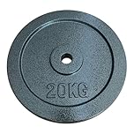Chase Fitness Cast Iron Weight Plates, 1.25kg - 20kg, 1-Inch Hole, for Barbell and Dumbbell Training (20KG X 1)