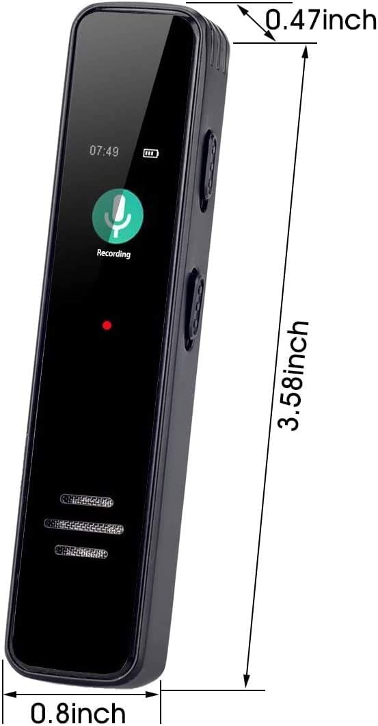 Registratore digitale - Facile registrazione HD di lezioni e riunioni con microfono, riduzione del rumore audio, suono, mini dittafono portatile a nastro, MP3, USB, 3072 KBPS(32GB)