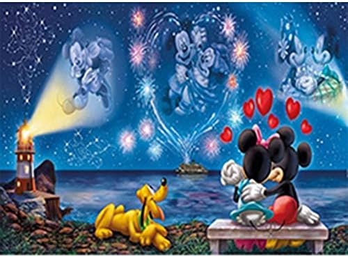 DIY 5D Diamond Painting by Numbers Kits for Adults,16"X12"DIY Paintings Crystal Rhinestone Diamond Embroidery Full Drill Cross Stitch Kit Pictures Arts Craft for Home Decor,Star Mickey Mouse Paradise