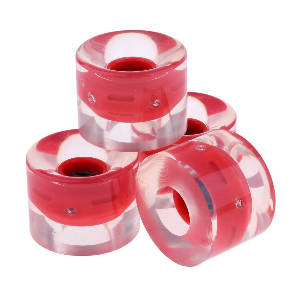 Skateboard-Räder, 60 mm, leuchtet bei Nacht, 78 A, Dunkelblau, 4 Stück