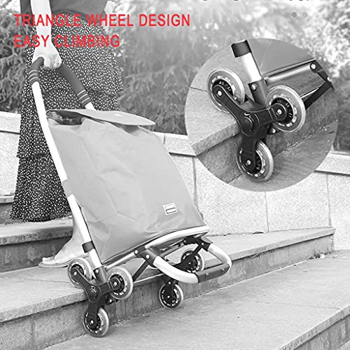 WLKINF Einkaufstrolley, leicht, zusammenklappbar, Aluminiumlegierung, für Zuhause, Klettern, zusammenklappbar, leicht… – Bild 4