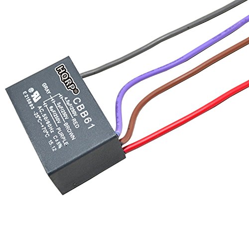 Image of (4.5uf+5uf+6uf 4-Wire) - HQRP Capacitor for Hampton Bay Ceiling Fan 4.5uf+5uf+6uf 4-Wire CBB61 plus HQRP Coaster