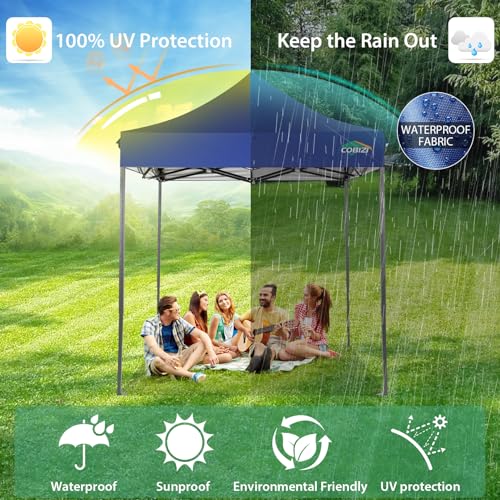 Image of COBIZI 10x20 Pop Up Canopy Tent,Heavy Duty(Dark Blue Gray No Sidewalls)