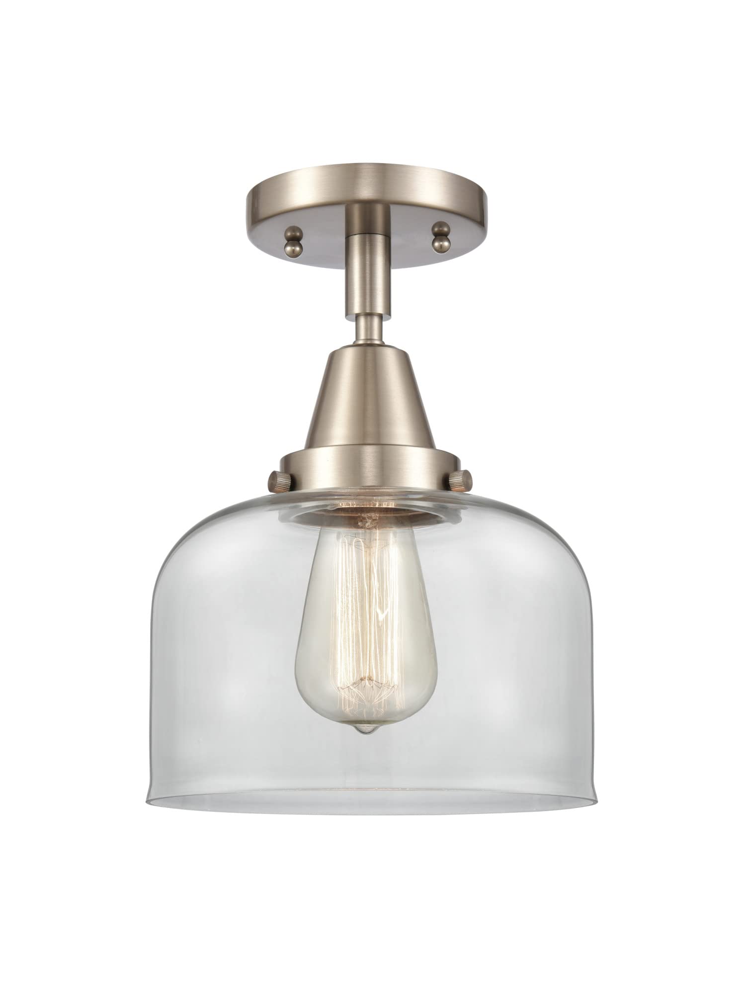 Innovations 447-1C-SN-G72 One Light Flush Mount from Franklin Restoration Collection