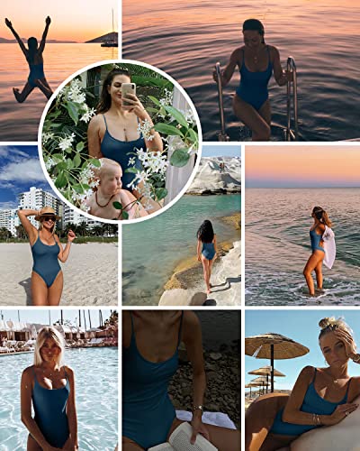 Image of Narecte Sexy One Piece Bathing Suit for Women Tummy Control High Cut One Piece Swimsuit Womens