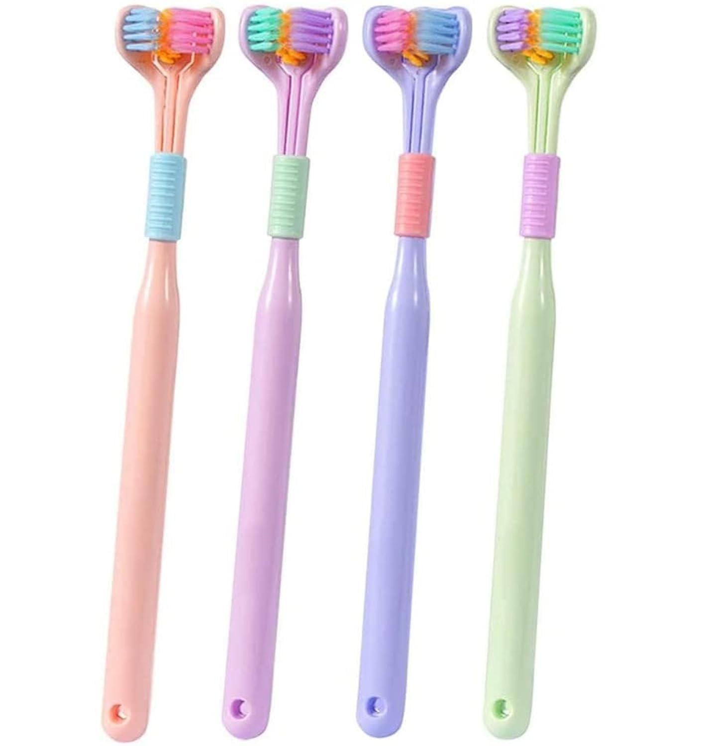 XEREBIAN 3-Sided Manual Toothbrush, Soft Bristle Toothbrush With Tongue Scraper, Travel Toothbrush For Complete Teeth And Gum Care For Adults (1),Multicolour (B0C79KF87Y) Amazon Price History, Amazon Price Tracker