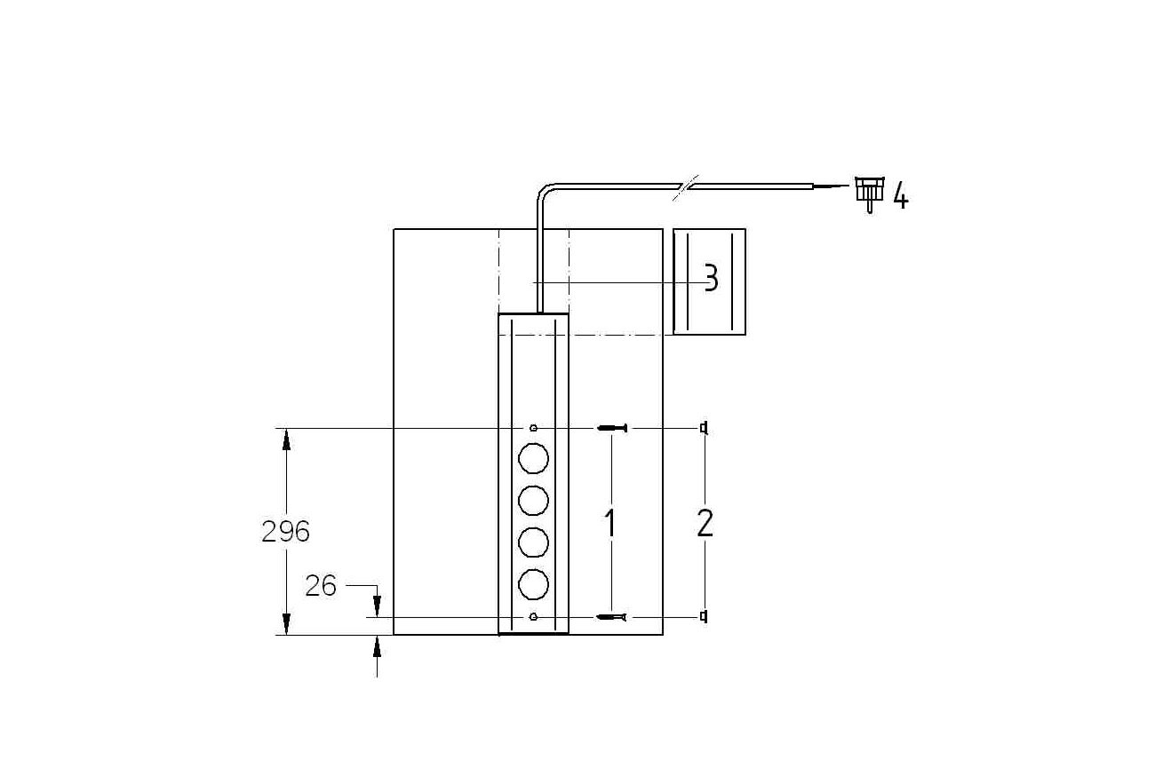 THEBO ST 3007 Steckdosenelement Edelstahl 4-fach Steckdosenleiste