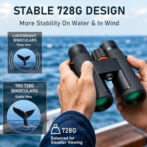 Binoculares TRV 10x42 Impermeables para Adultos miniatura 2