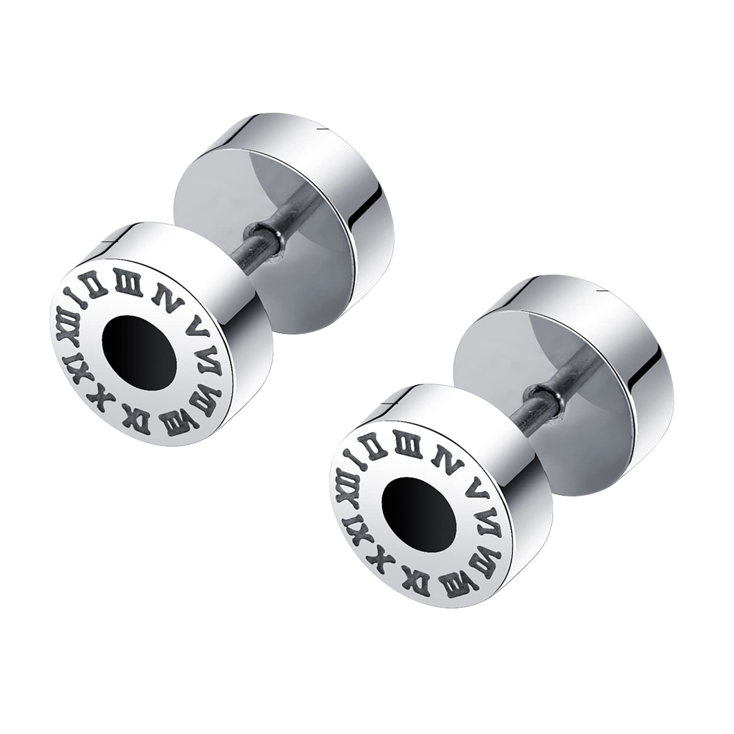 Silver Plated Stud Earrings Fashion Jewellery Gift for Men
