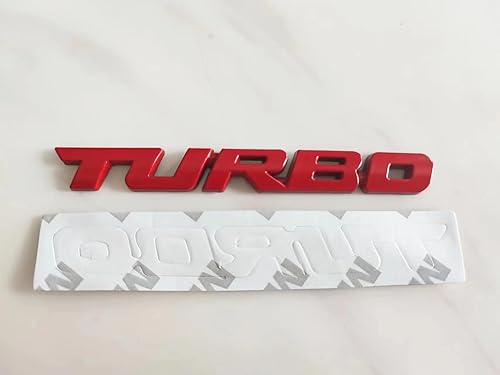 Miniatura 7 de 3D Turbo Advanced Car Side Fender Rear Trunk Emblema Adhesivo Adecuado para Decoración de Coche (Negro)