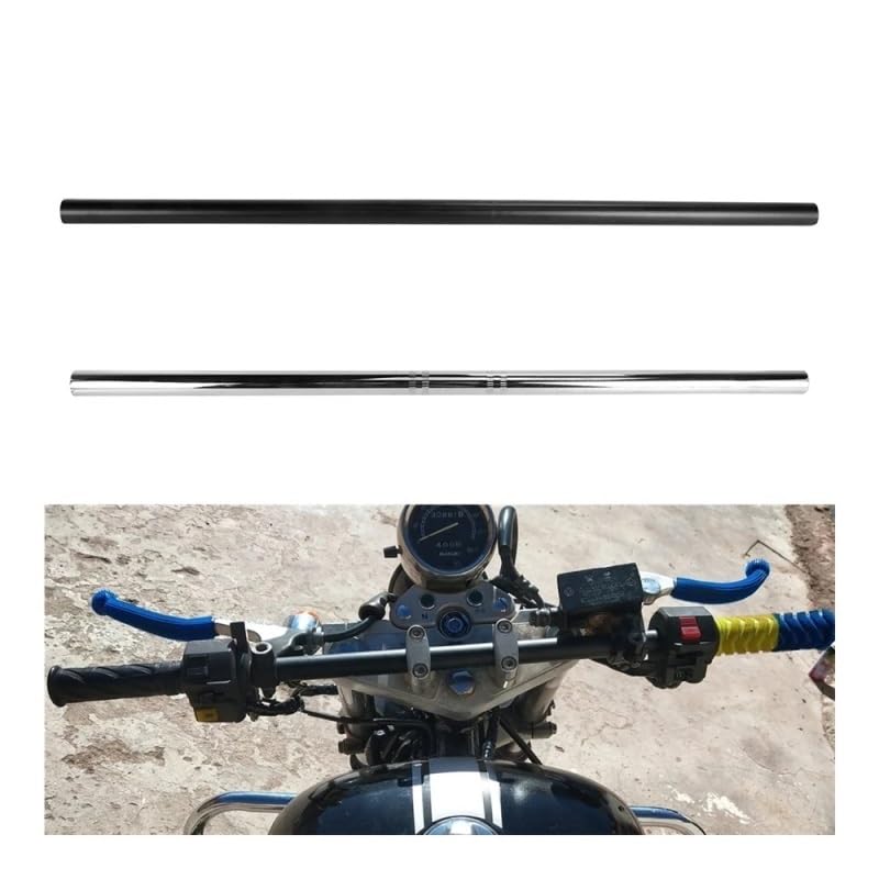 Manillar custom de 22mm en acero cromado resistente a vibraciones para Cafe Racer 2