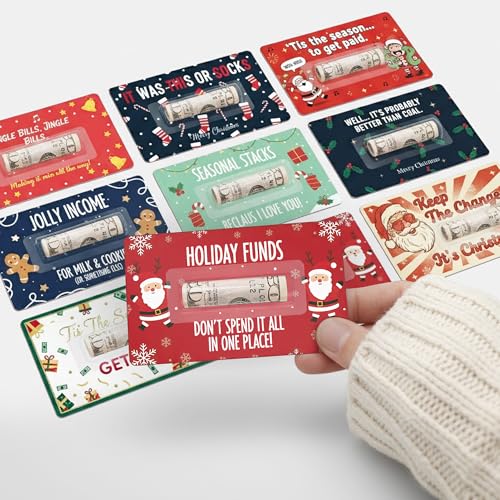 Christmas Money Holder Card, Funny Cash Gift for Friend, Family, Merry Christmas Bruh Money Card, Money Stocking Stuffer