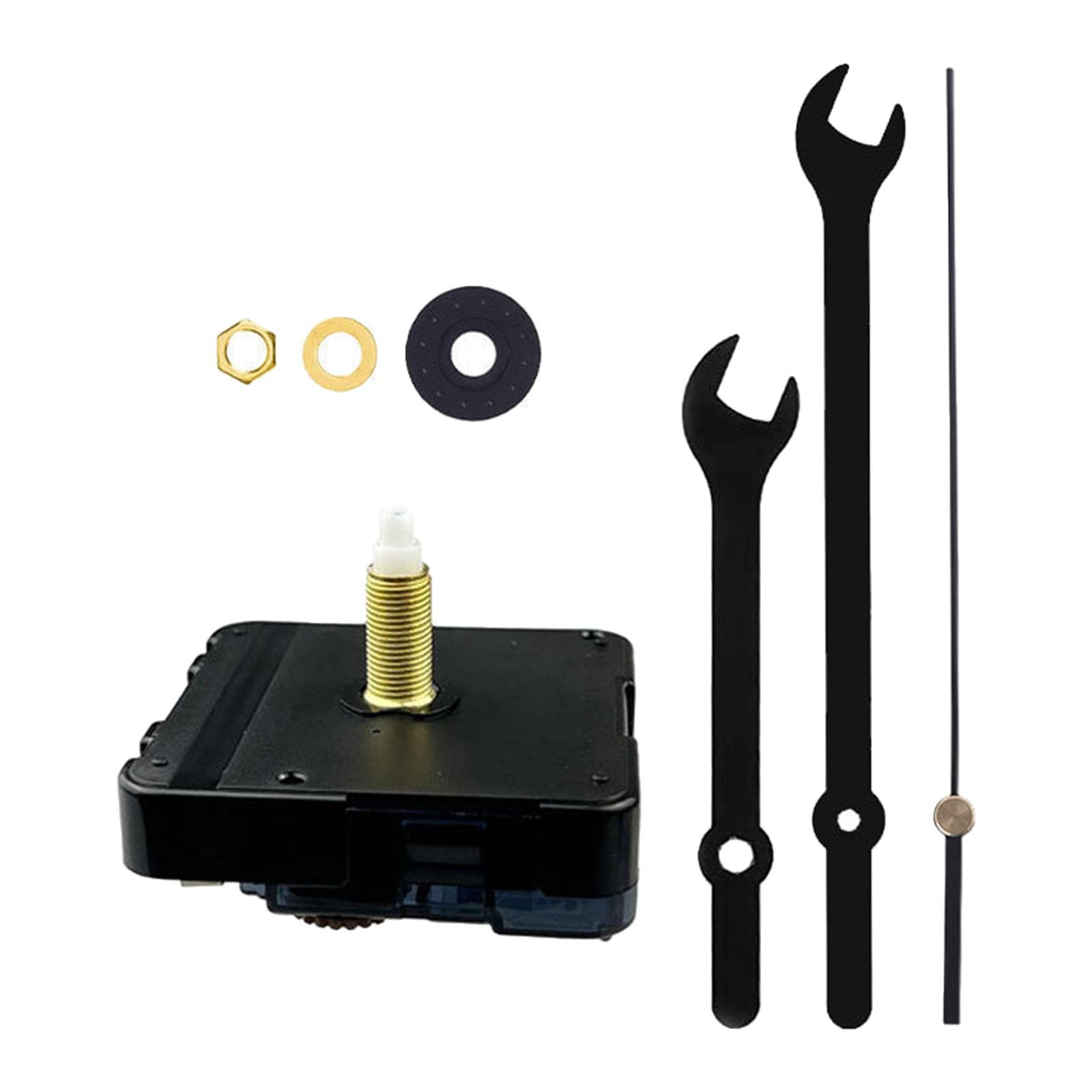 Wall Clock Movement Mechanism High Torque Kit for DIY Replacement Parts 31mm Shaft Black-image-21