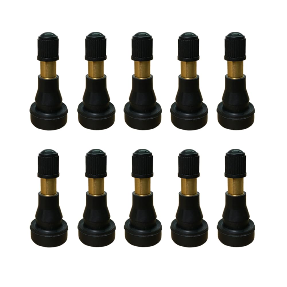 10Pcs TR600HP High Pressure Brass Valve Stems, High Pressure Rubber Snap-in Tire Valves for 0.453 inches Rim Holes Most Heavy-Duty Vehicles