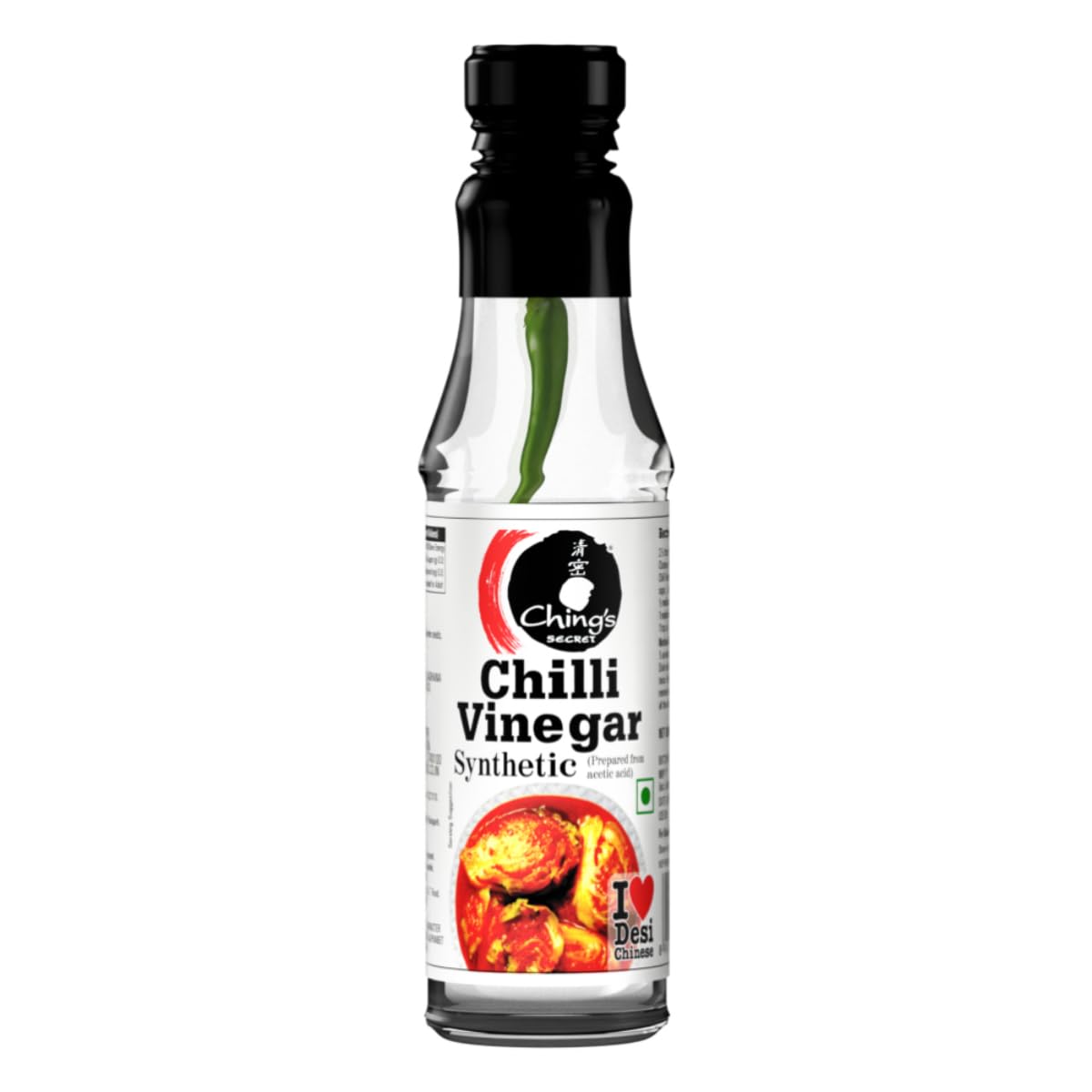 Ching's Secret White Chilli Vinegar, With Green Jwala Chilli, Bold and Intense flavour, 170ml