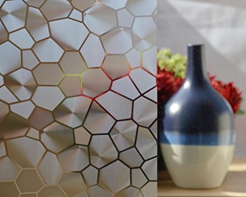Vinilo decorativo de ventana con patrón panal moderno miniatura 1