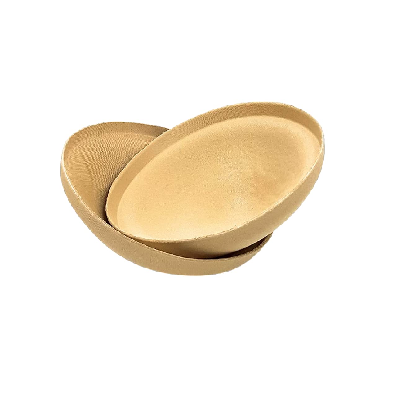 HUNNY- BUNCH® 2 Pairs Premium Women's Non-Wired Round Smart Skin Cups - Bra Pads Inserts - Cotton Cups - Blouse Cups - Bra Pads (Color : Beige) (5.5 inch)