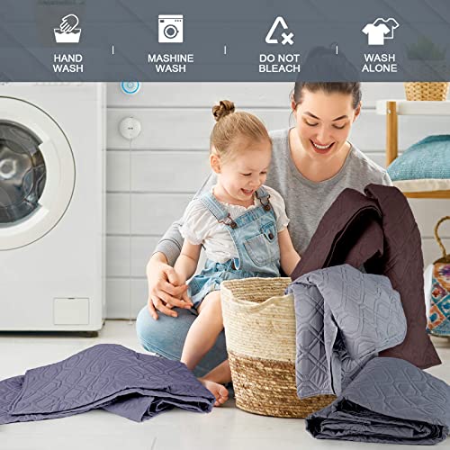 TAOCOCO Reversible Waterproof Sofa Cover: Sofa Bed Cover, Waterproof Furniture Protector Couch Cover, Sofa Slipcovers, Dog Sofa Bed(Pale Grey, 107 * 132CM) - Image 5