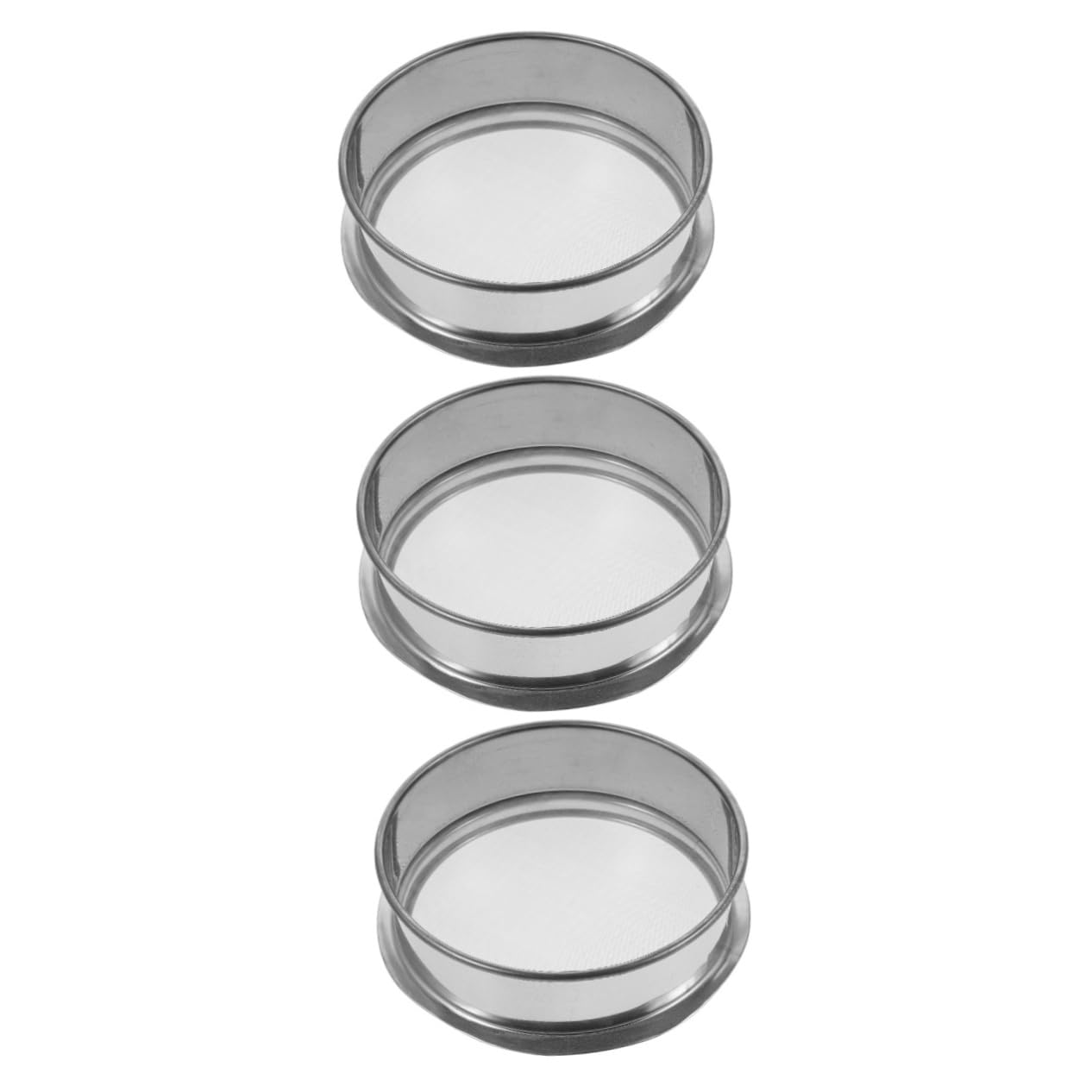 VILLCASE 3pcs Ceramic Glaze Sieve Strainer Ceramics Glaze Sieve Fine Mesh Paint Sieve Metal Sieve Convenient Glaze Sieve Fine Mesh Sieve Multi-Function Sieve Stainless Steel Silver