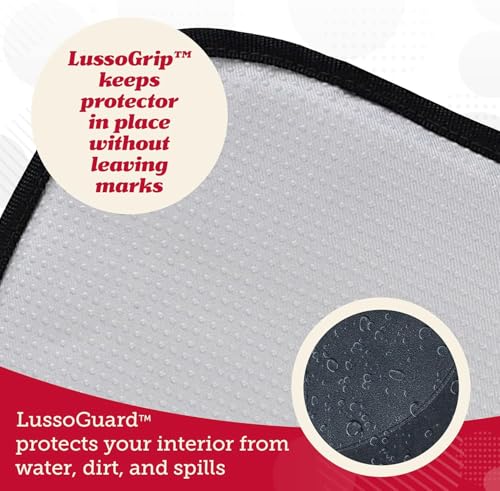 Image of Lusso Gear Car Seat Cover & Protector - 2-Pack Waterproof Non-Slip Protector - Mesh Pocket Organizer - Universal Fit for Convertible & Toddler Car Seats, Black