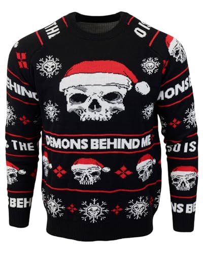 Demons Behind Me EXTREMELY LIMITED! Santa Skull Not So Ugly Christmas Sweater