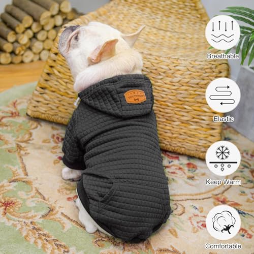 Image of BEAUTYZOO Dog Hoodies Sweater for Large Dogs,Waffle‑Like Laminated Pet Coat
