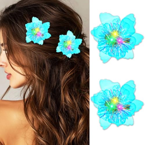Pinzas de Pelo Flores LED Pack de 2 miniatura 1
