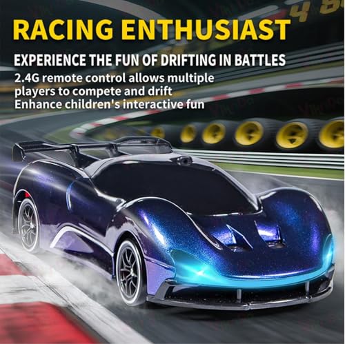 Image of VikriDA 1:20 Scale RC Drift Car - 4WD Racing Car with 2.4GHz, LED Lights, High-Speed Sport Drift Wheels - Assorted