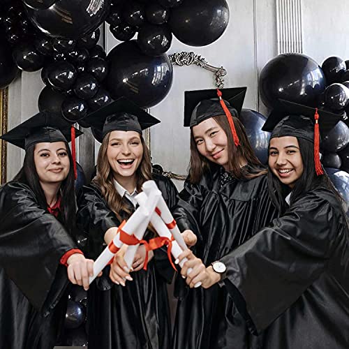 Black Balloons,102pcs Matte Latex Black Balloon Arch Kit Garland of 18 12 10 5 Inch Different Sizes Balloons Pack for Graduation Halloween New Year Birthday Party Decorations - Image 7