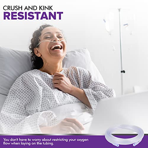 Mars Wellness Oxygen Tubing - Premium Clear Crush Resistant Oxygen Tubes - 7 Foot - 3 Tubes #TOP5