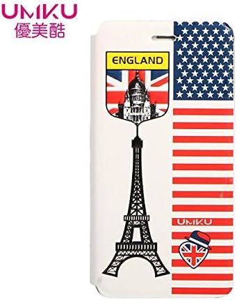 UMKU "VIAJERO Series" Landmark of the World Lovely Cartoon Picture Wallet Style Cover for iPhone 6 (4.7 Inch Screen) (UMKU-PT-I6-5)