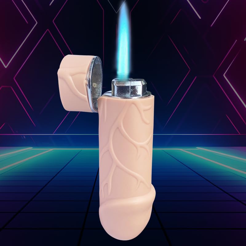 Encendedor soplete a butano marrón resistente al viento miniatura 4
