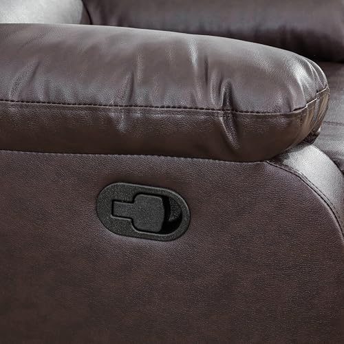 Image of Leather Power Recliner Sofa Set, Leather Recliner Couch Sets with Multi Angle Reclining, 3 Piece Sectional Sofa with USB Charging Port for Home Theater, Living Room, Office, Brown