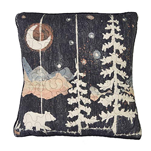 Donna Sharp Moonlit Bear Cotton Decorative Throw Pillow, 18" x 18"