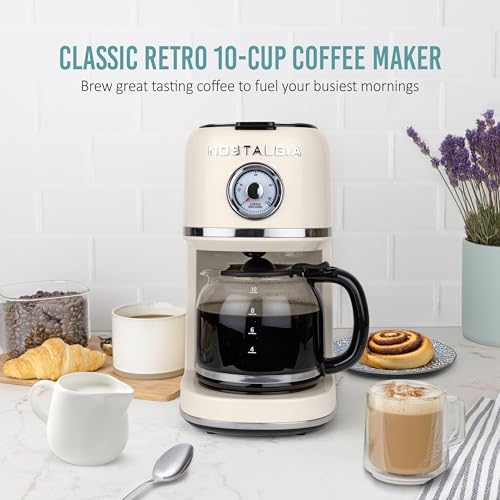 Nostalgia Retro Cream Coffee Maker