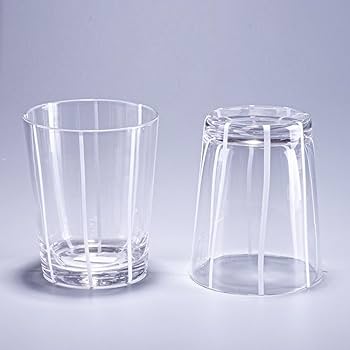 Amazon｜Bafnsiji 2つの飲用グラス、クリアウォーター飲用グラス