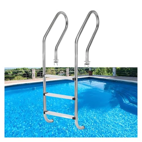 Escalera para piscina acero inoxidable 3 peldaños miniatura 1